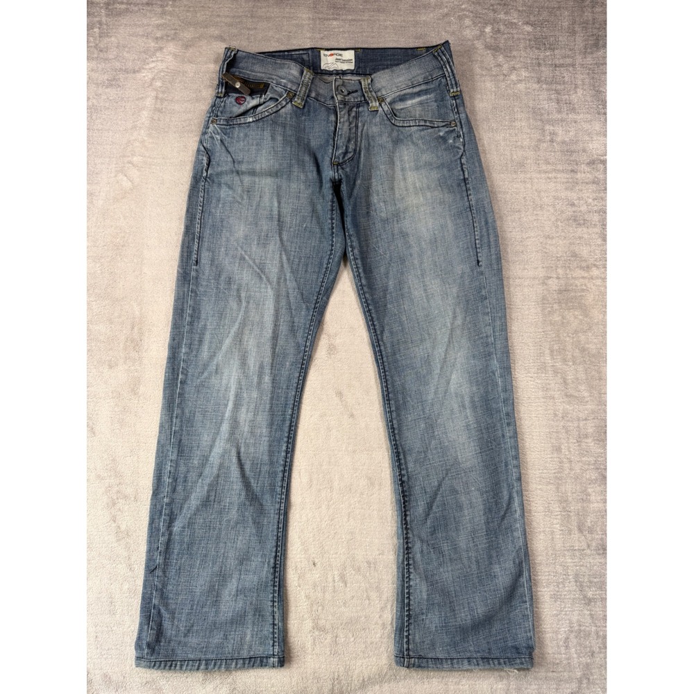 Energie Jean'session Jeans Women 30 Blue Straight Distressed Y2K Streetwear